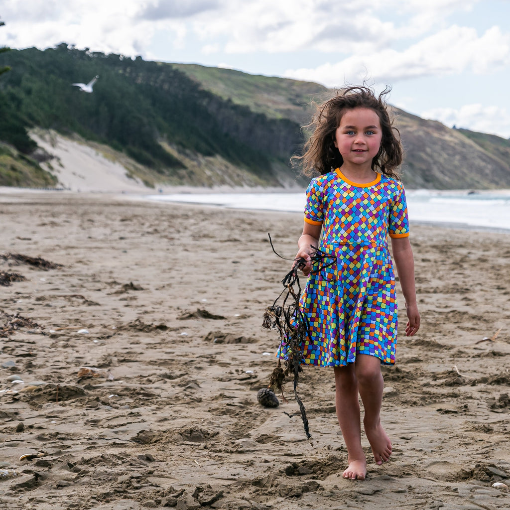 Rainbow scales - Blue light | Twirl dress