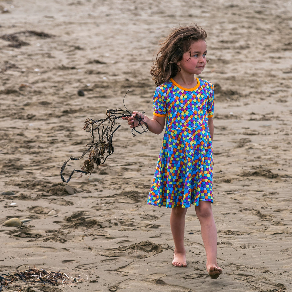 Rainbow scales - Blue light | Twirl dress