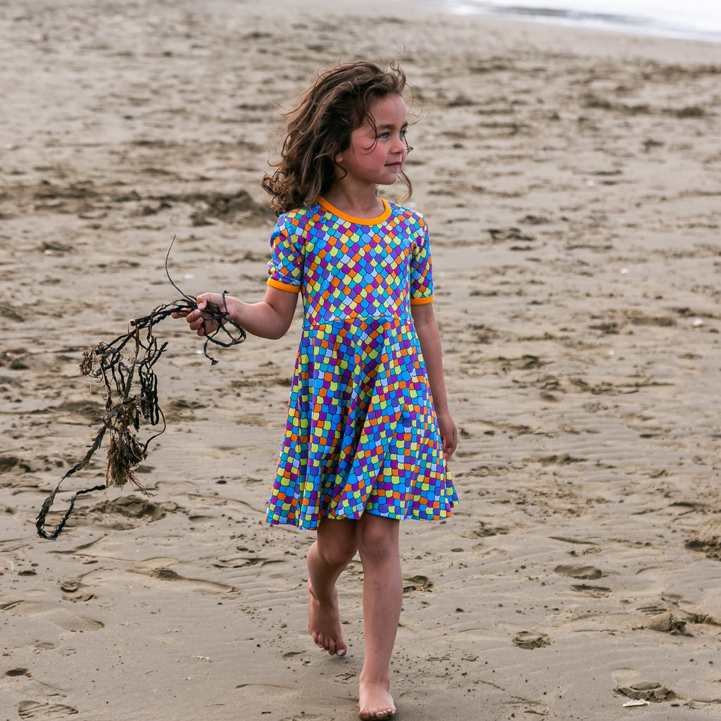 Rainbow scales - Blue light | Twirl dress