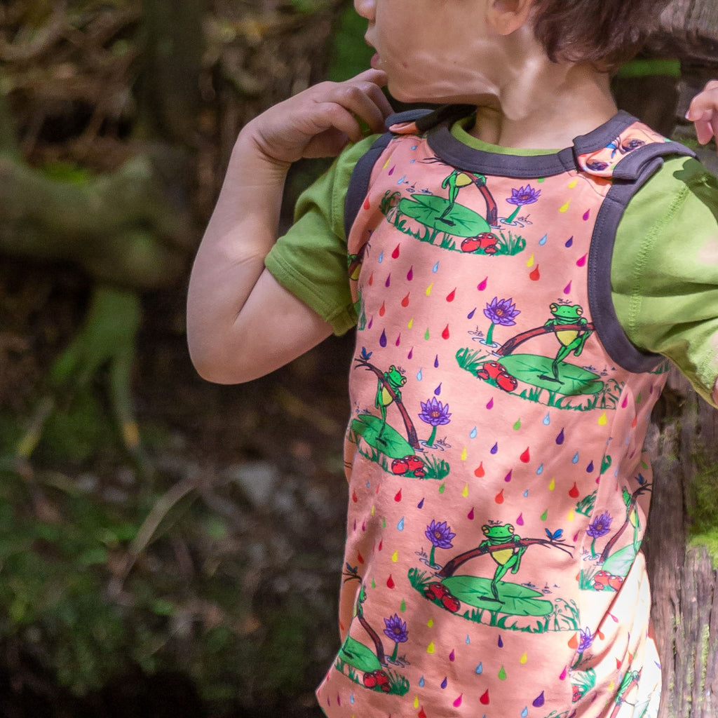 Rupert in the Rainbow Rain | Overalls