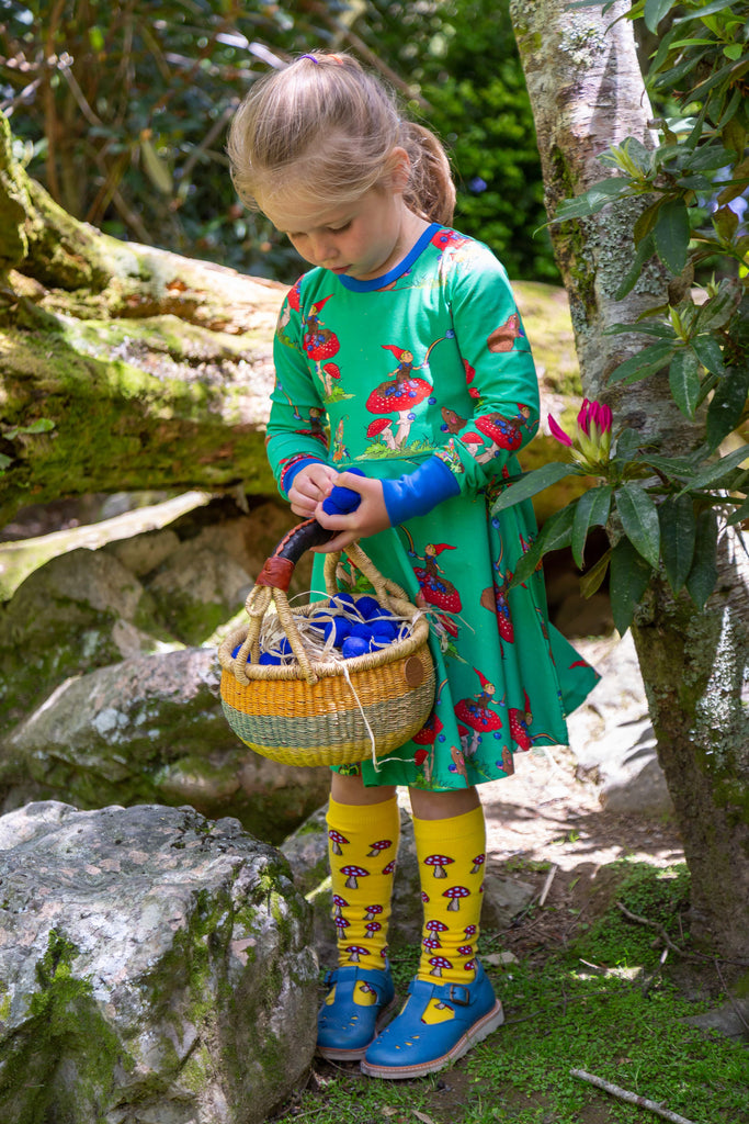 Basil the Curious Gnome | Long sleeve twirl dress