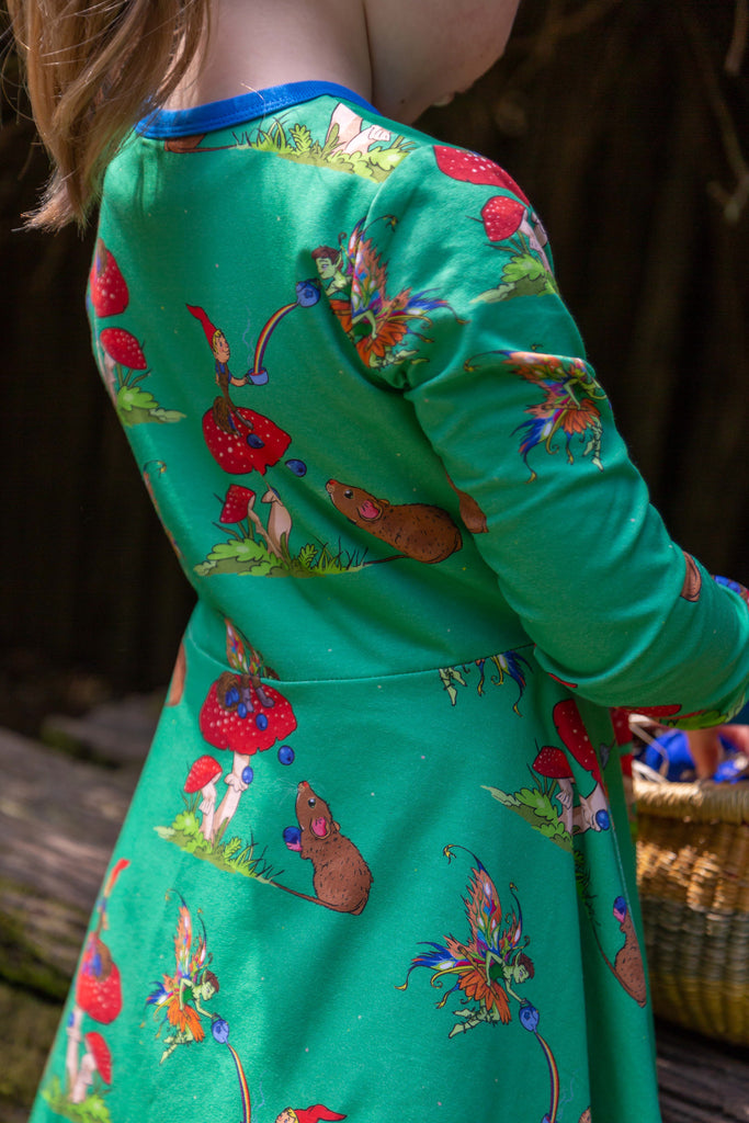 Basil the Curious Gnome | Long sleeve twirl dress