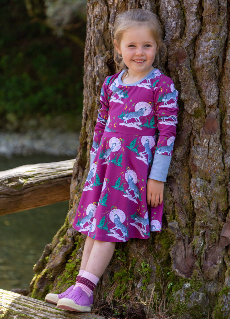 Luna's Song | Long Sleeve twirl dress with pockets