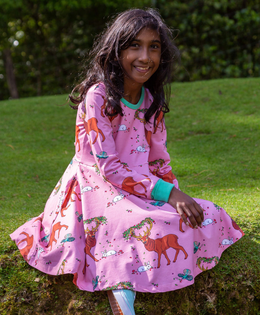 Cedar in the Berry Bush | Twirl dress long sleeve