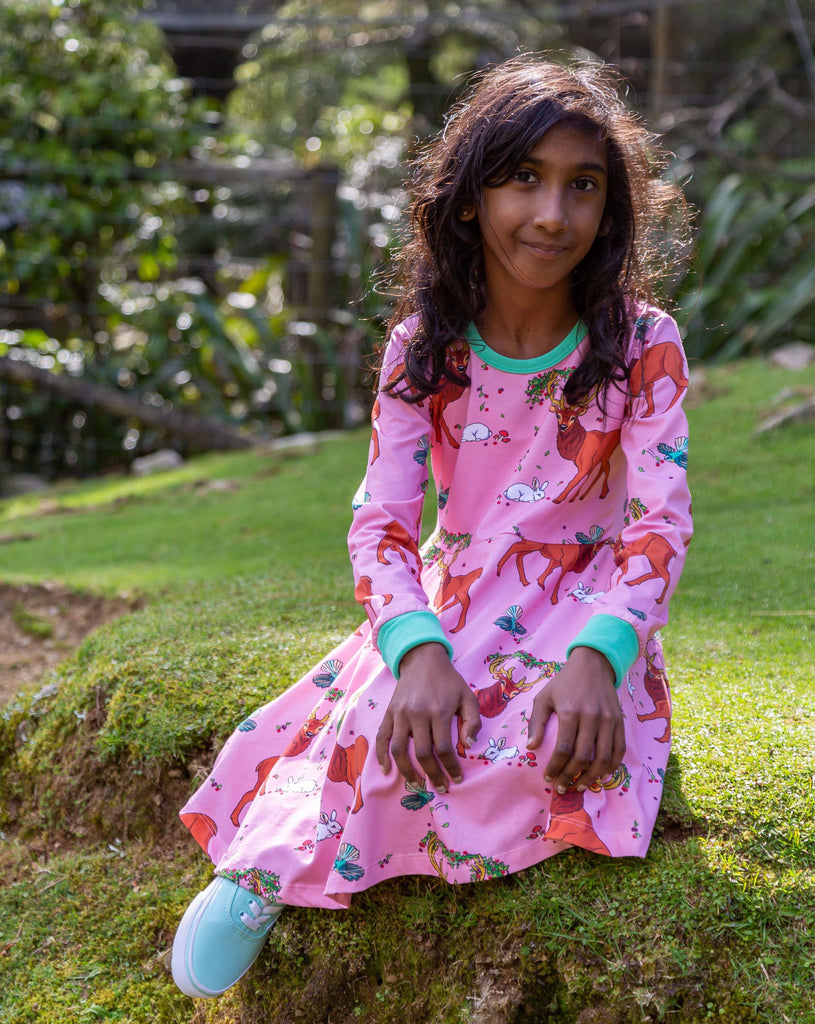 Cedar in the Berry Bush | Twirl dress long sleeve