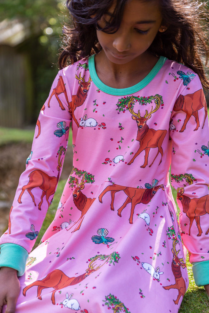 Cedar in the Berry Bush | Twirl dress long sleeve