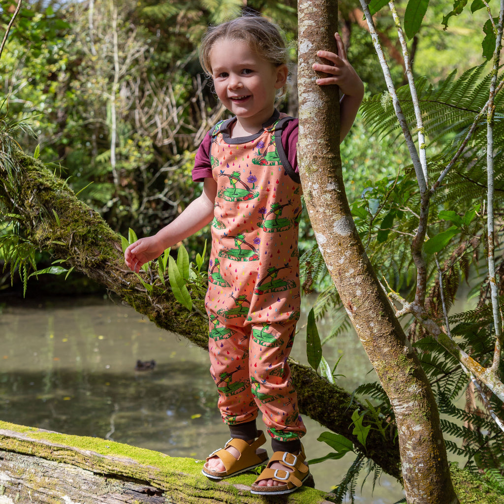 Rupert in the Rainbow Rain | Overalls
