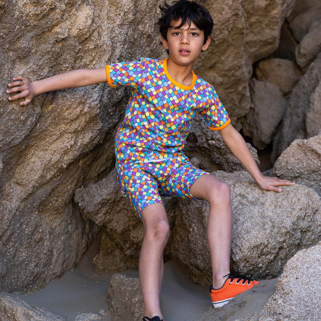 Rainbow scales | Harem shorts