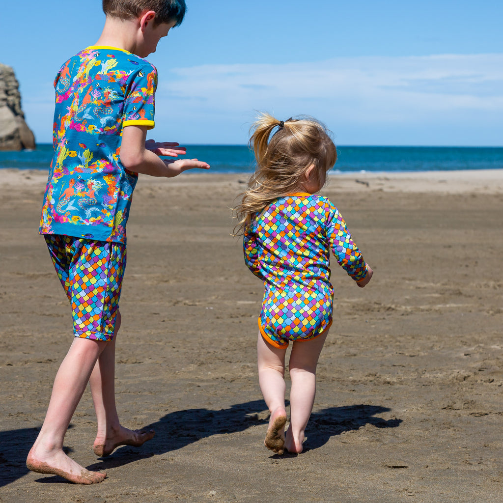 Rainbow scales | Baby bodysuit onsie