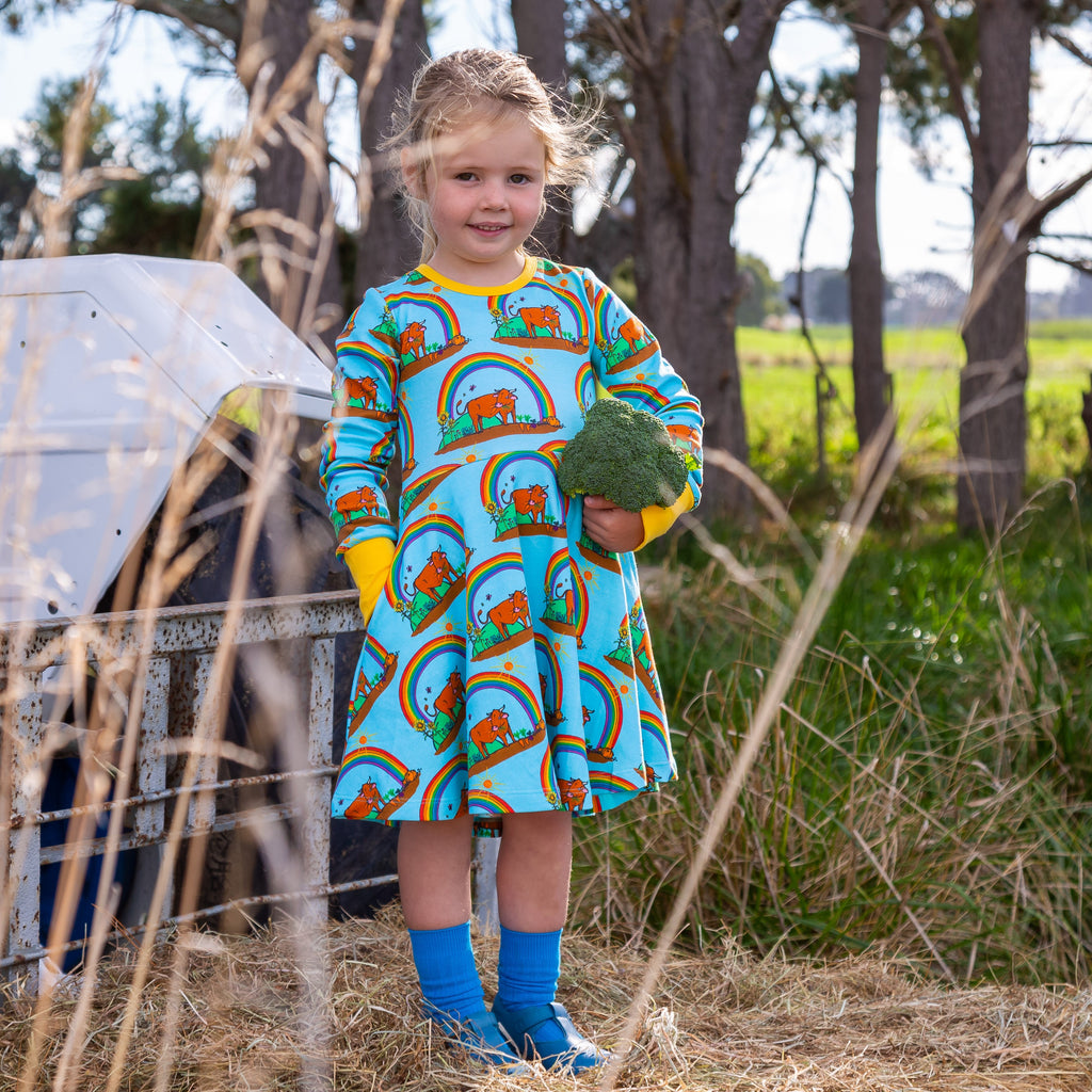 Gus in the Garden | Long Sleeve Twirl Dress