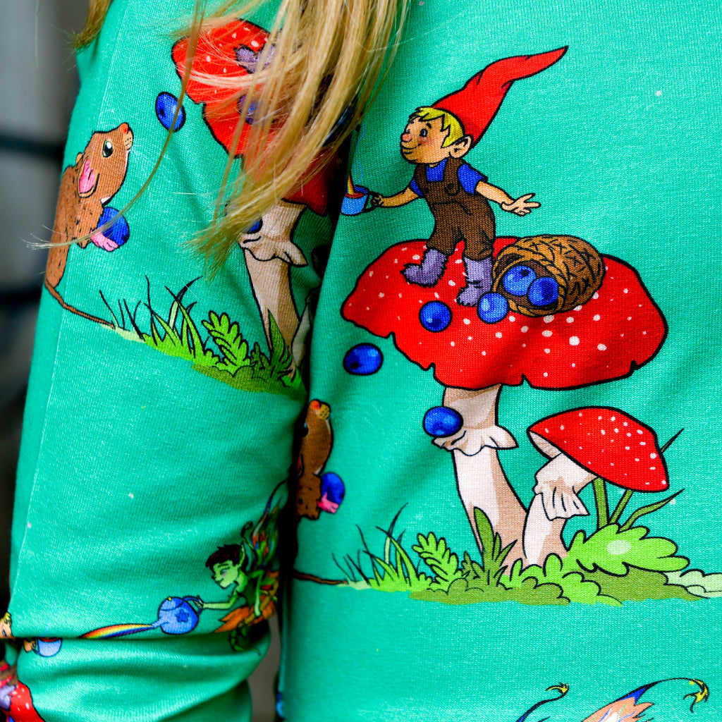 Basil the Curious Gnome | Long sleeve twirl dress