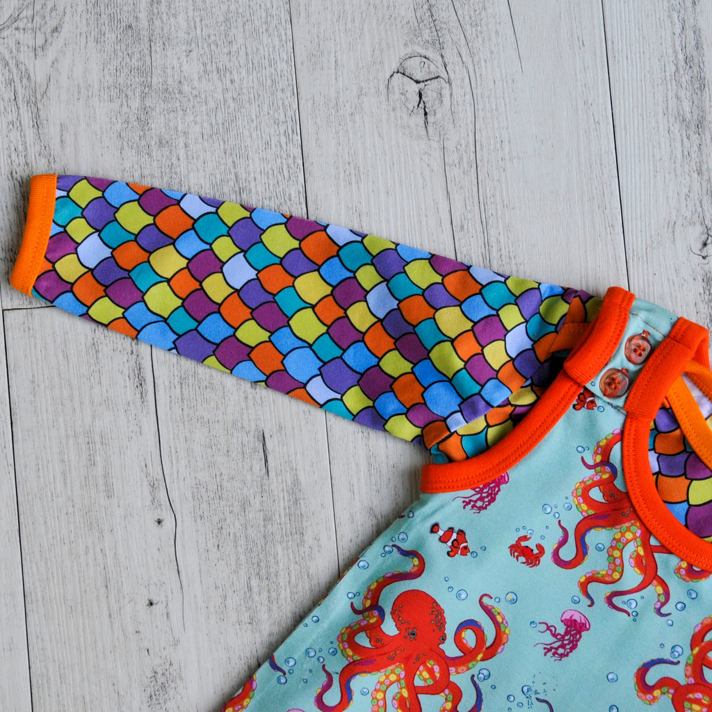 Rainbow scales | Baby bodysuit onsie