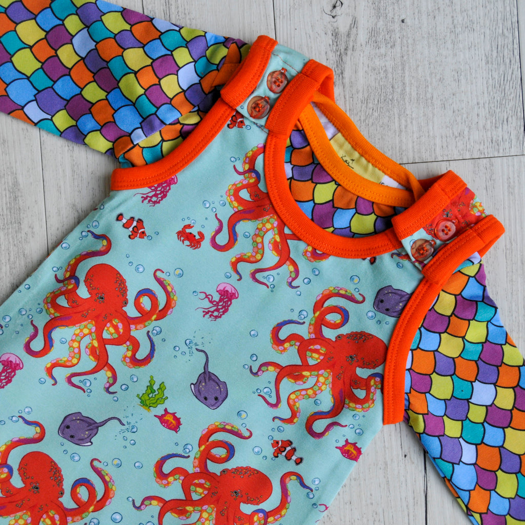 Rainbow scales | Baby bodysuit onsie