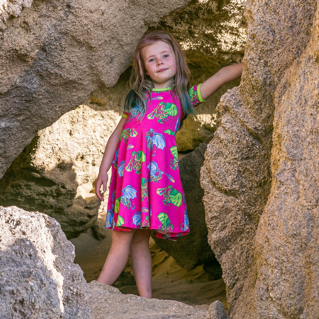 pink dragon dress
