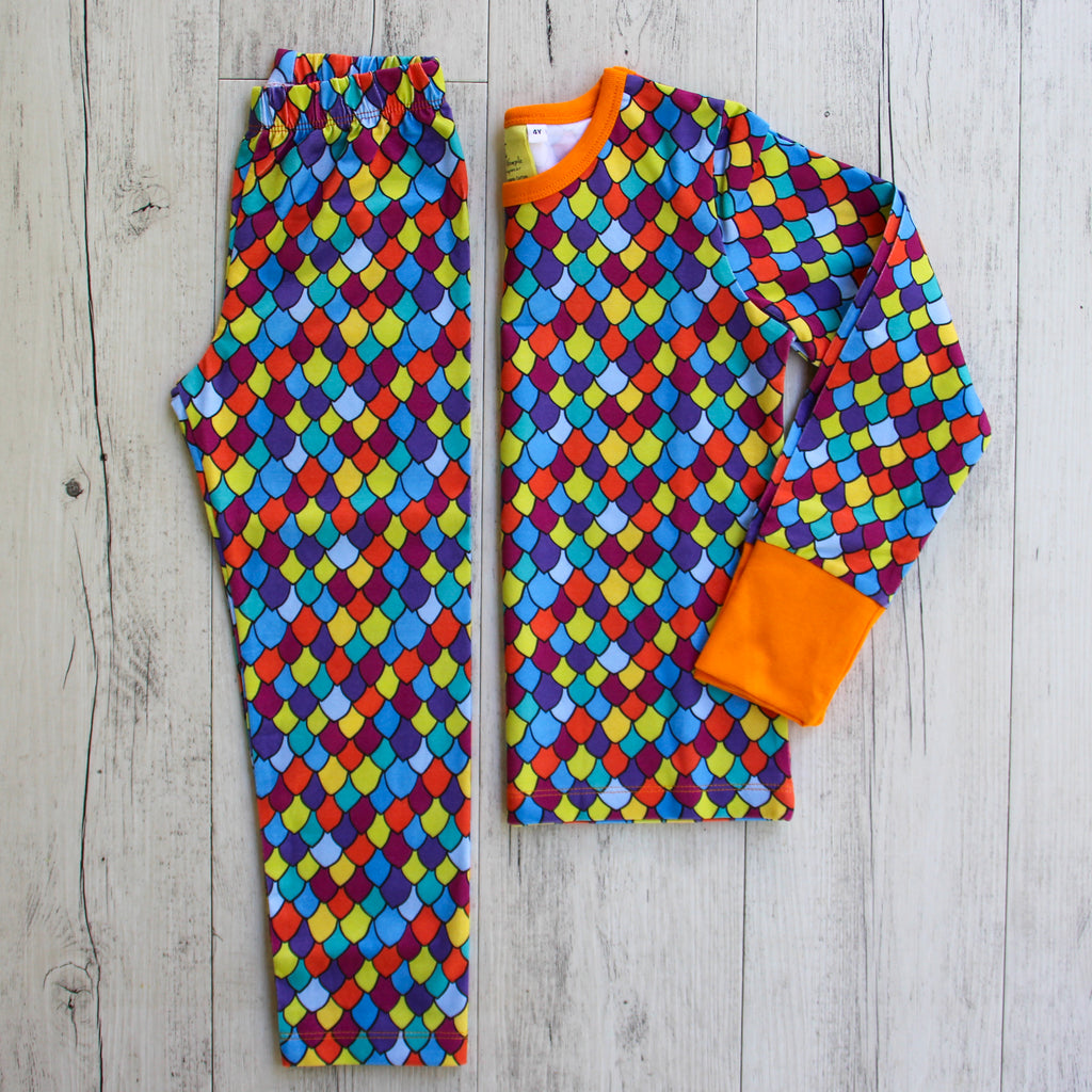 Rainbow scales - Blue Light | Leggings