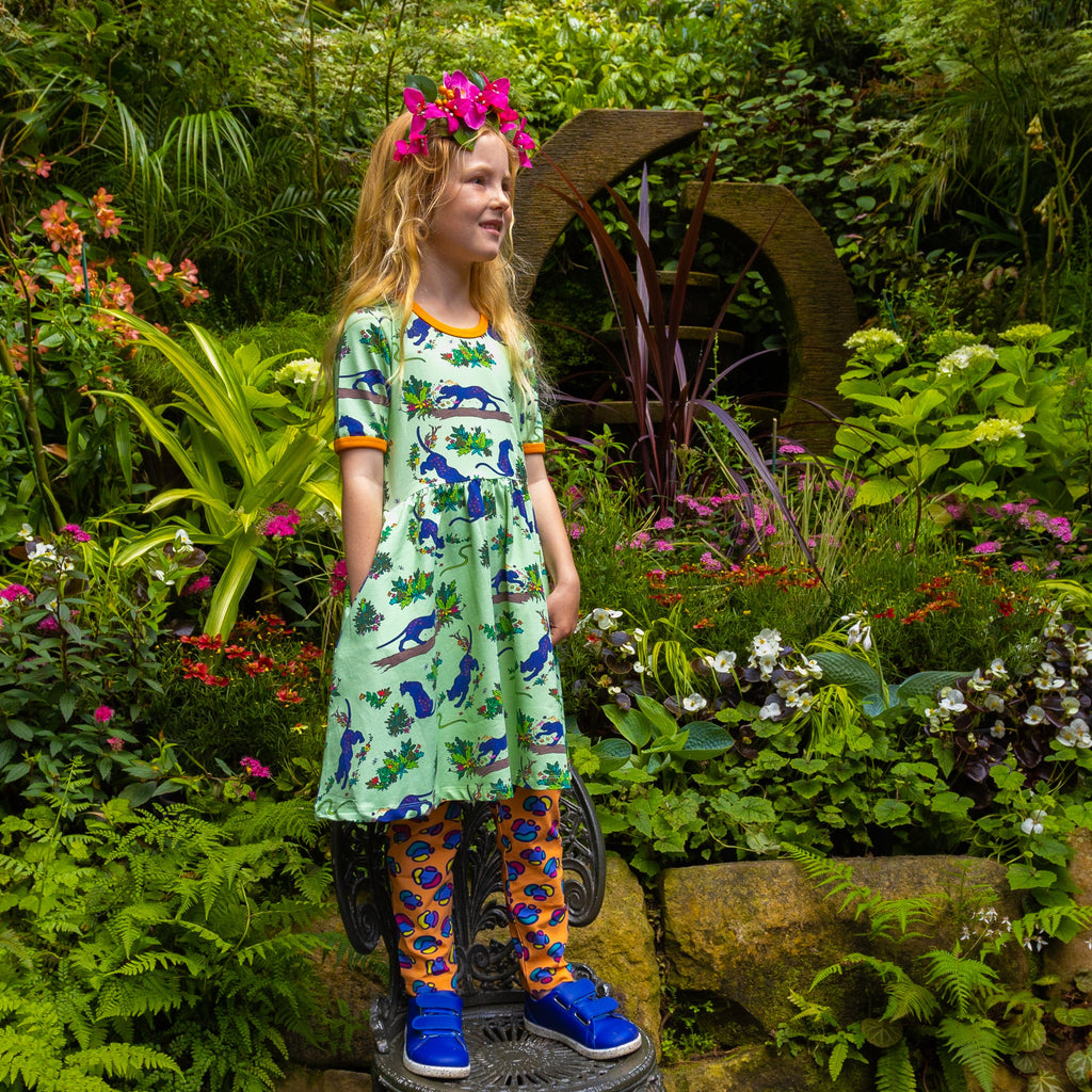 Flower Painting Panther | Babydoll dress