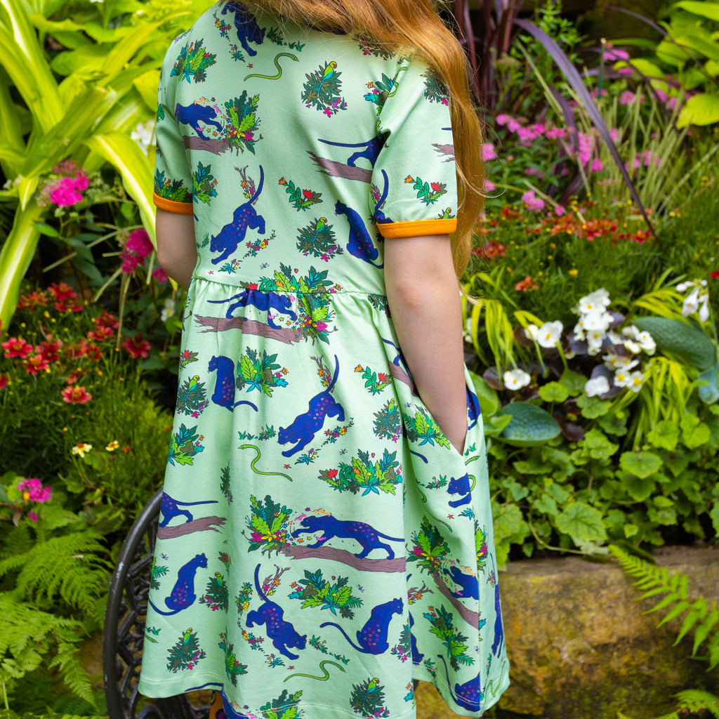 Flower Painting Panther | Babydoll dress