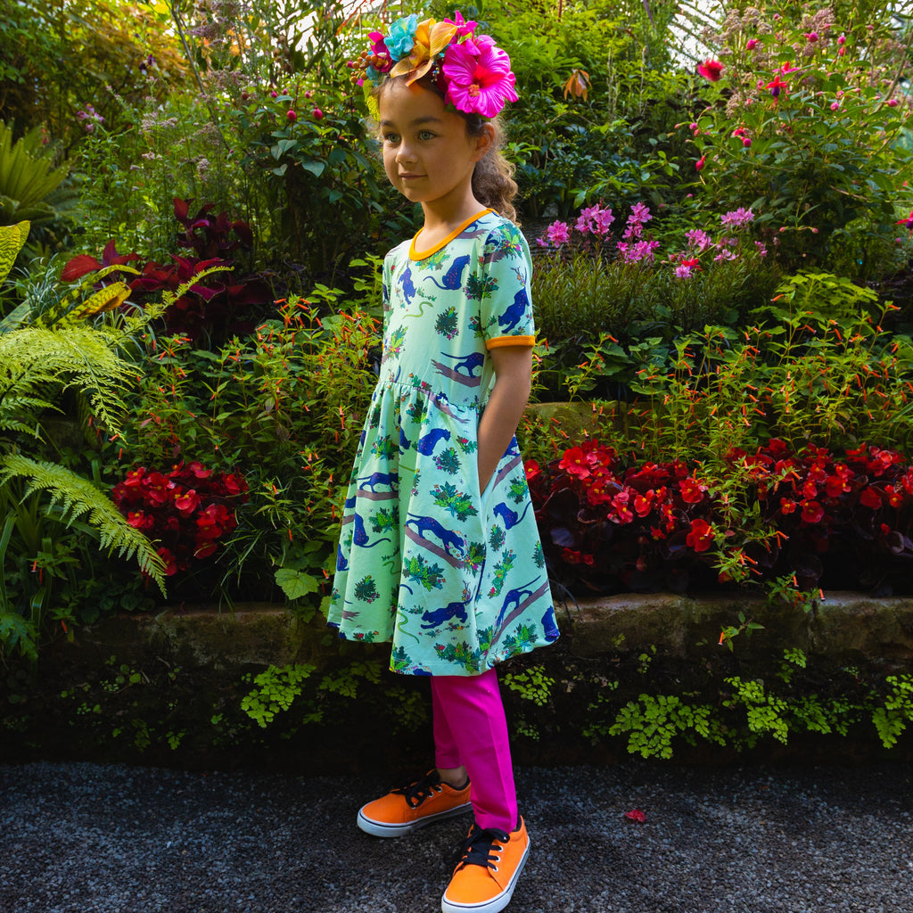 Flower Painting Panther | Babydoll dress