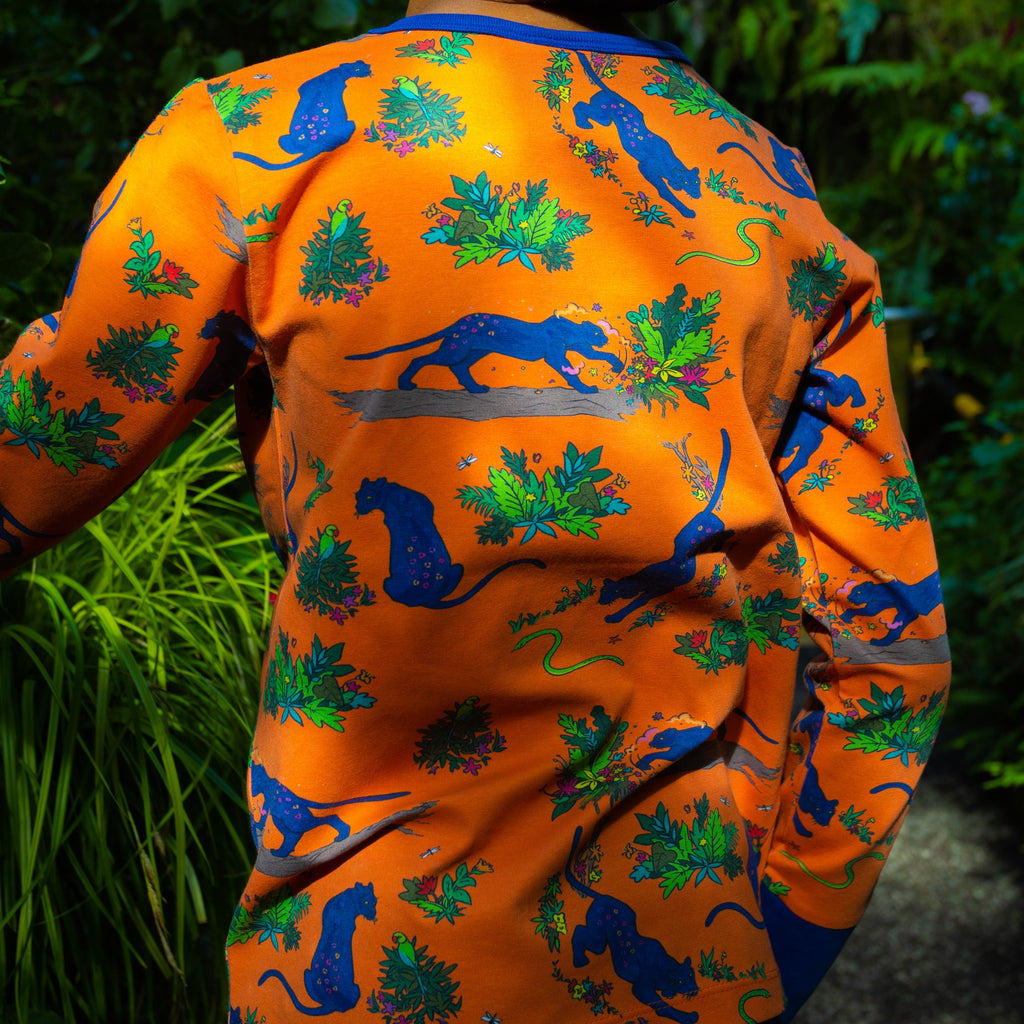 Flower Painting Panther | Long sleeve tee