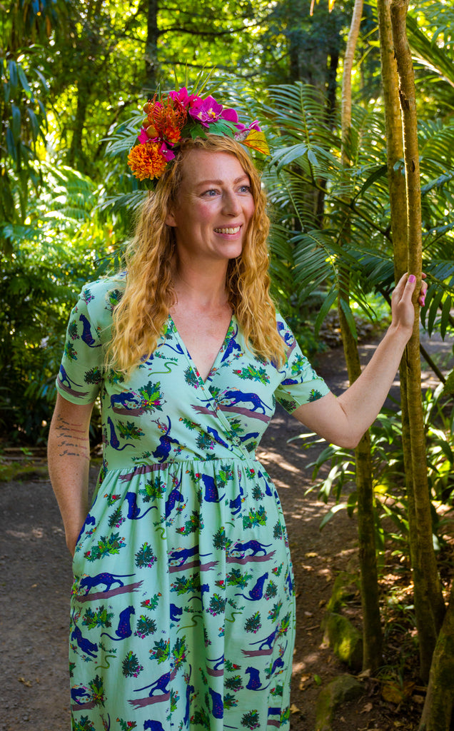 Flower Painting Panther | Coco dress