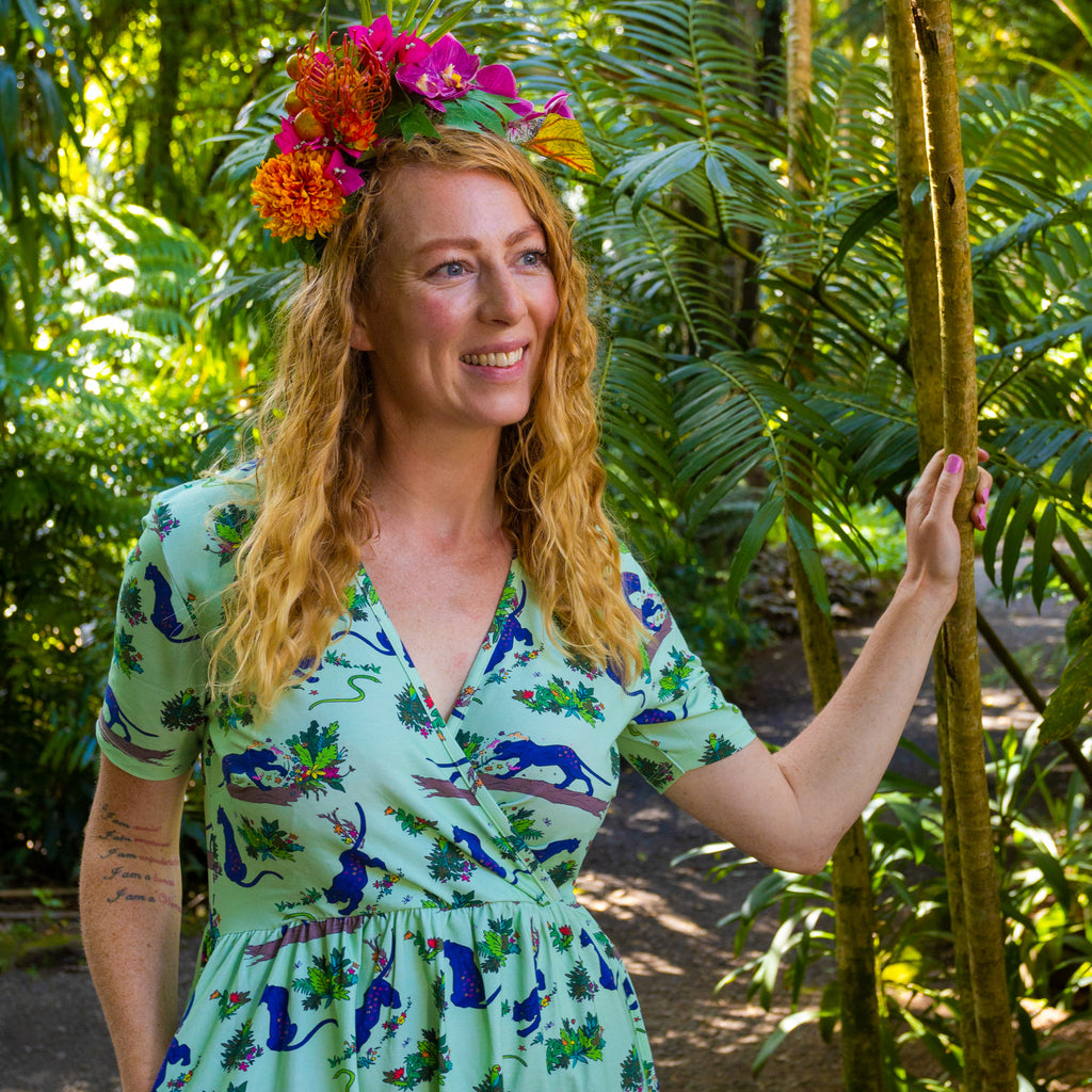 Flower Painting Panther | Coco dress