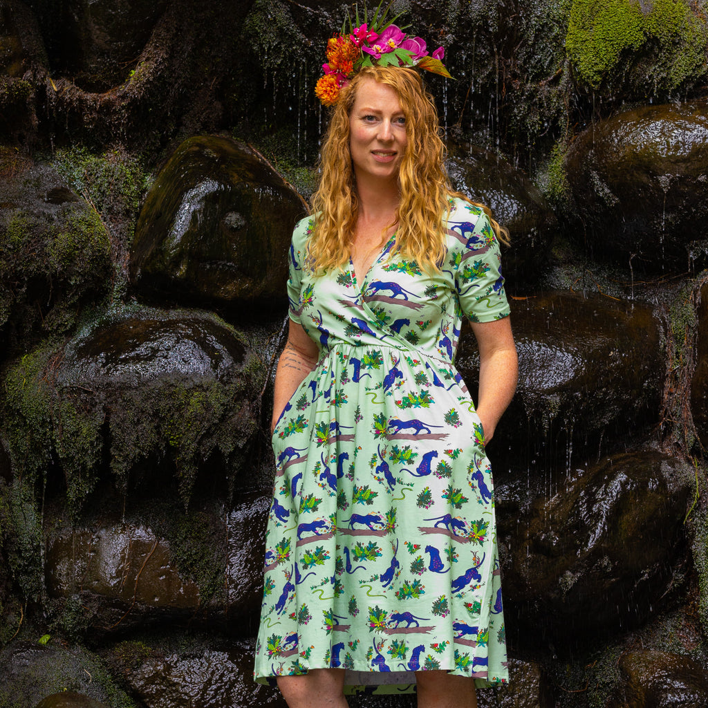 Flower Painting Panther | Coco dress