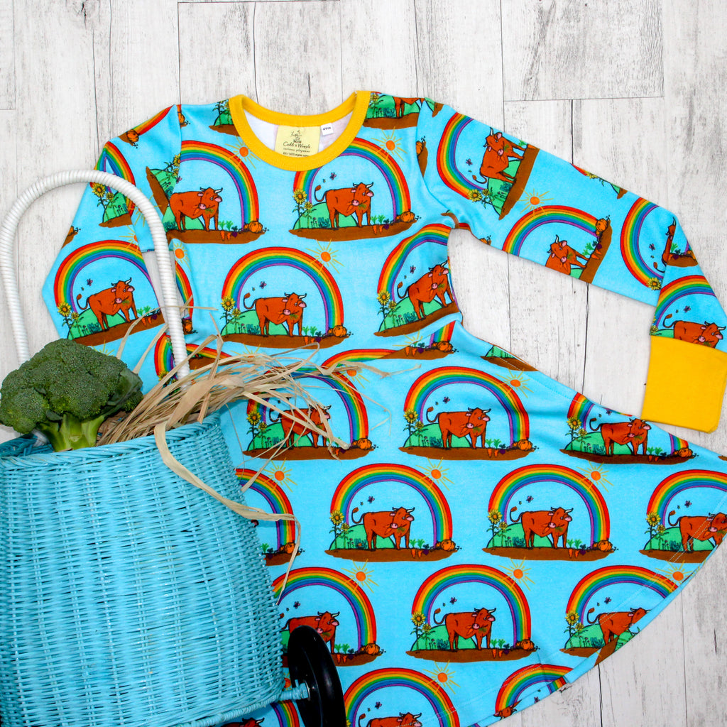 Gus in the Garden | Long Sleeve Twirl Dress