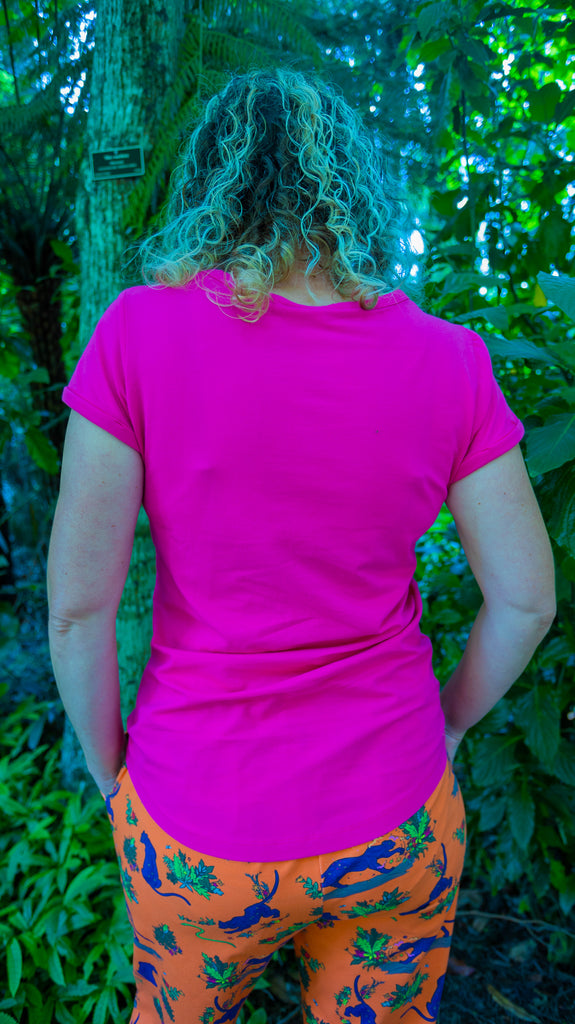 Crew Tee | Pink Peacock