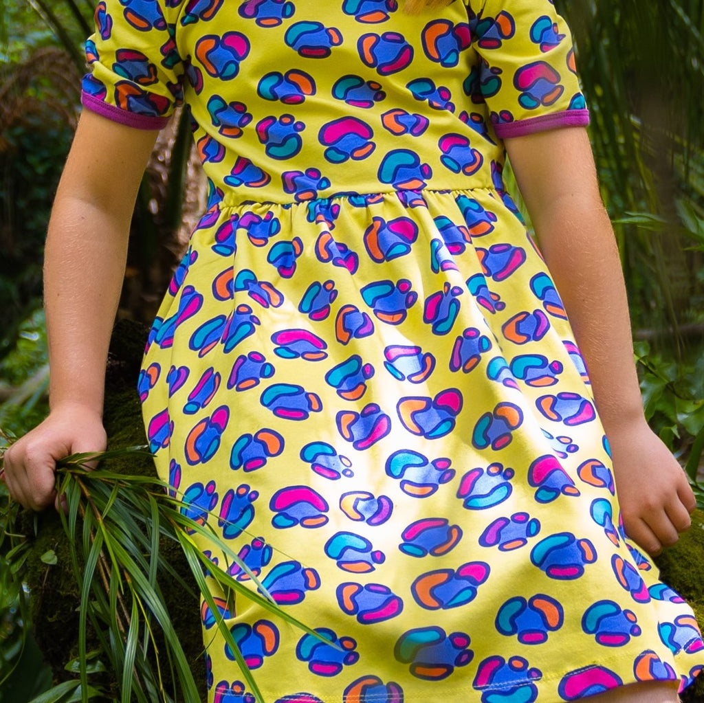 Rainbow Leopard Print | Babydoll dress