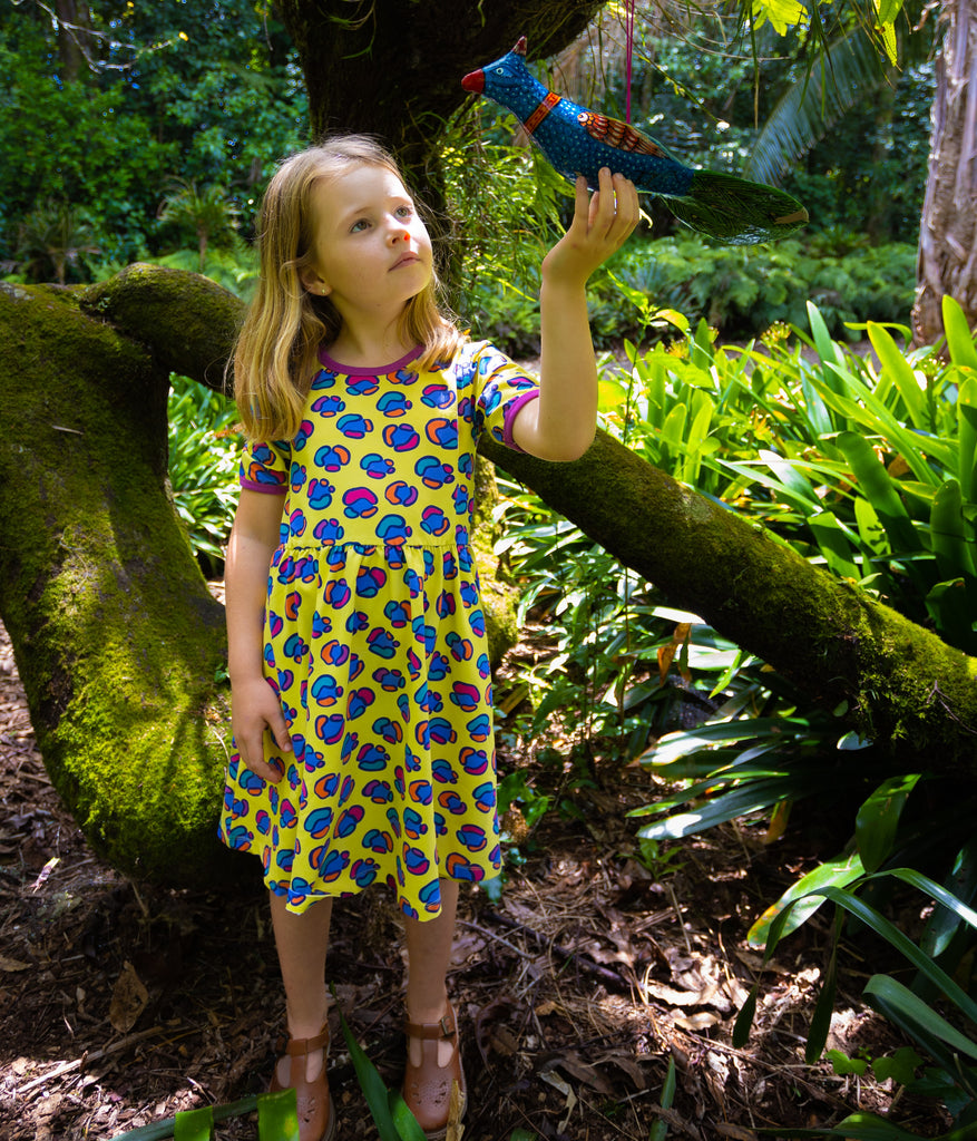 Rainbow Leopard Print | Babydoll dress