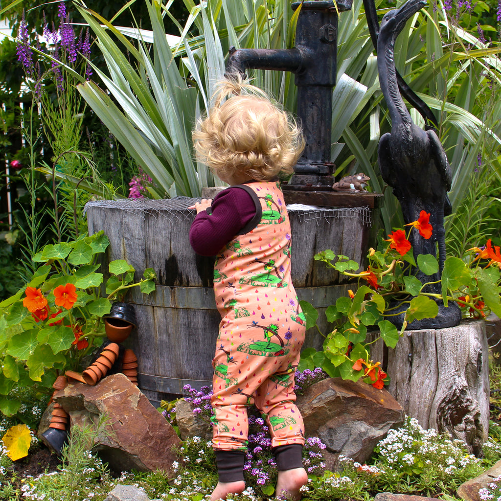 Rupert in the Rainbow Rain | Overalls