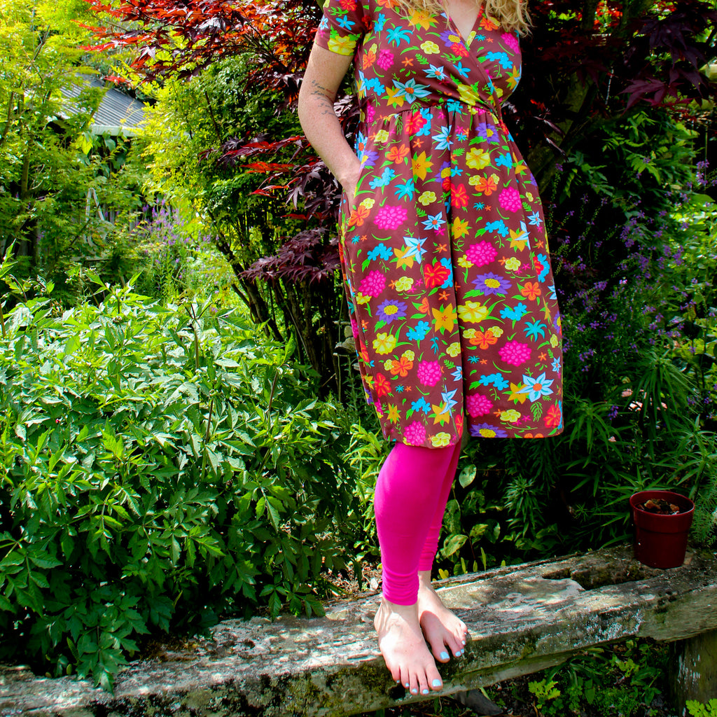 Leggings | Adult | Pink Peacock