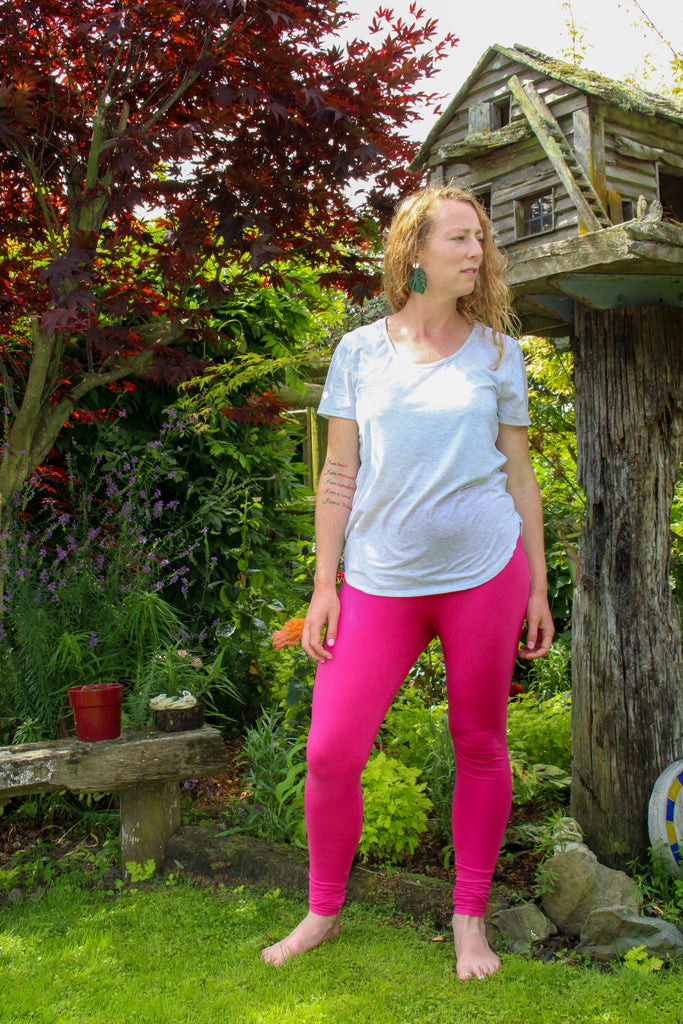 Leggings | Adult | Pink Peacock