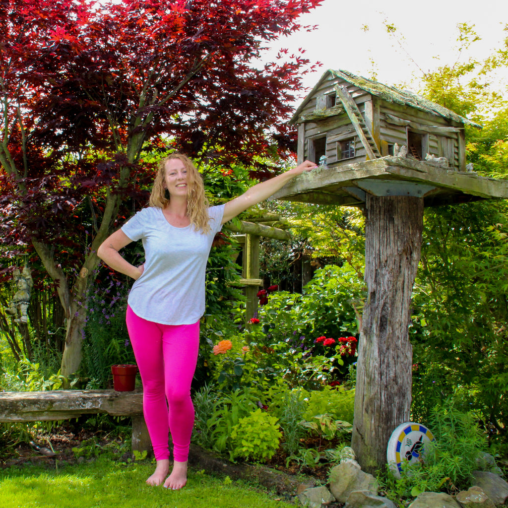 Leggings | Adult | Pink Peacock