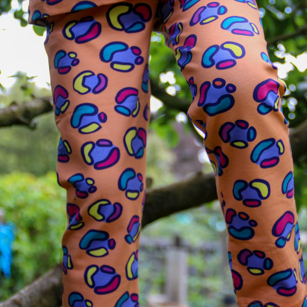 Rainbow Leopard Spot | Kumquat | Leggings