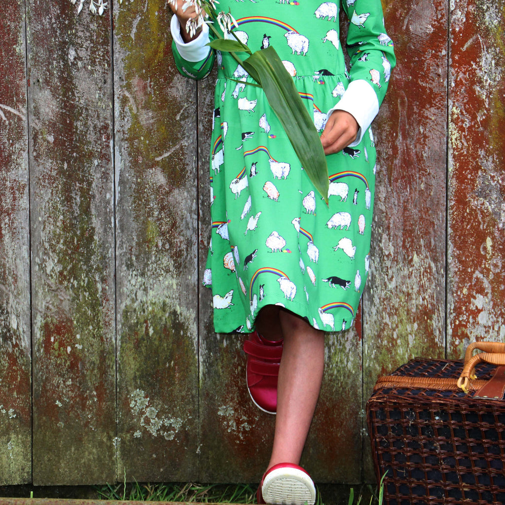 Rainbow Sheep | Babydoll dress Long Sleeve