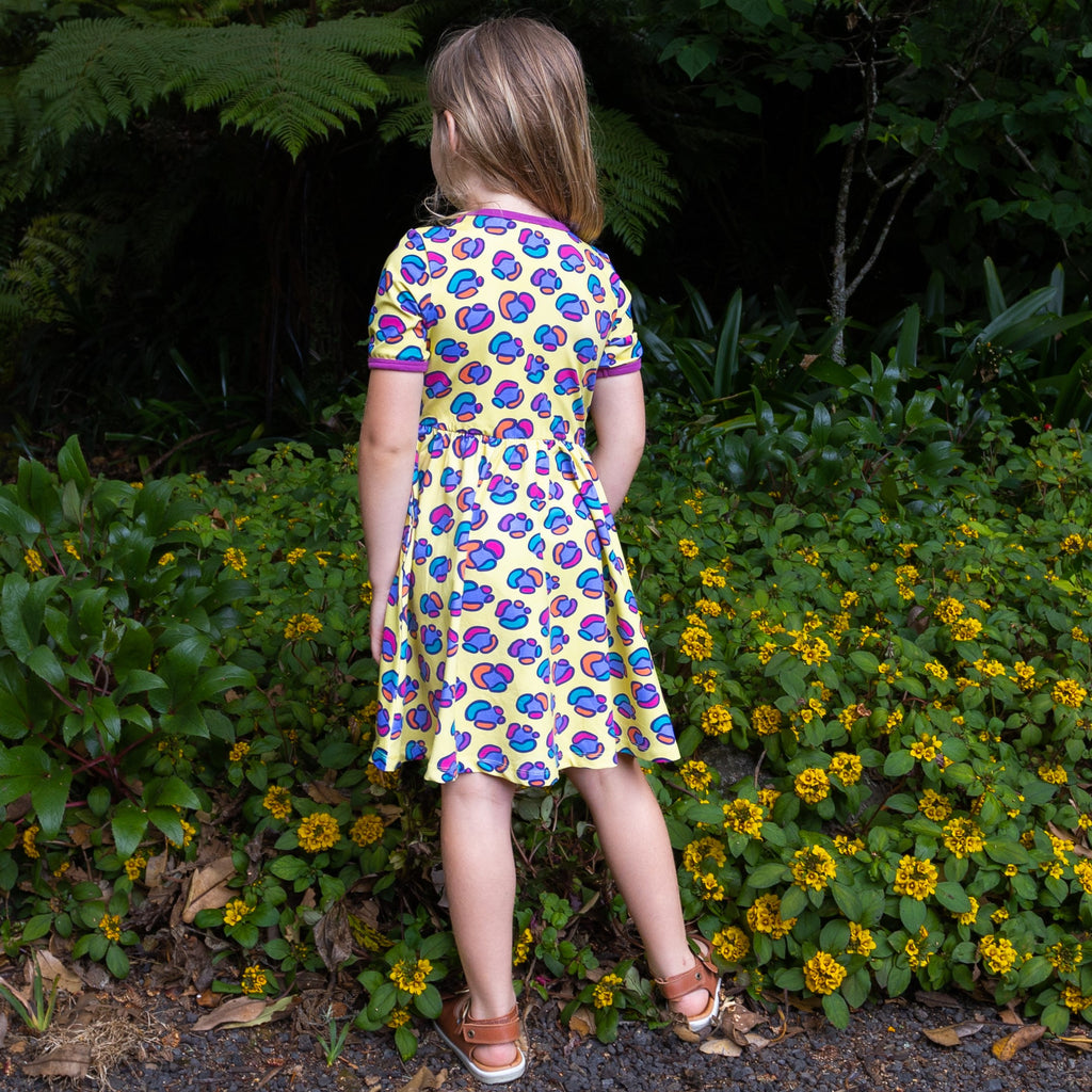 Rainbow Leopard Print | Babydoll dress