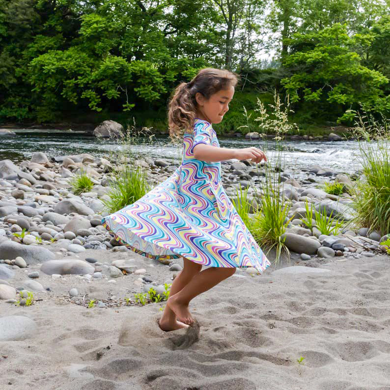 Rainbow River | Rainbow Swirl | Twirl dress