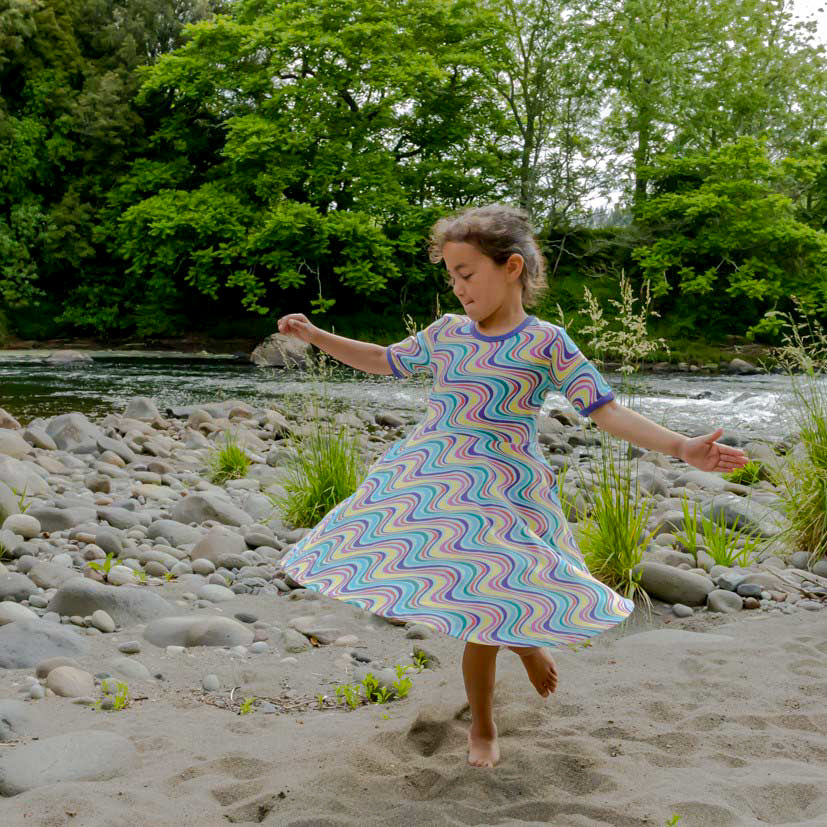 Rainbow River | Rainbow Swirl | Twirl dress