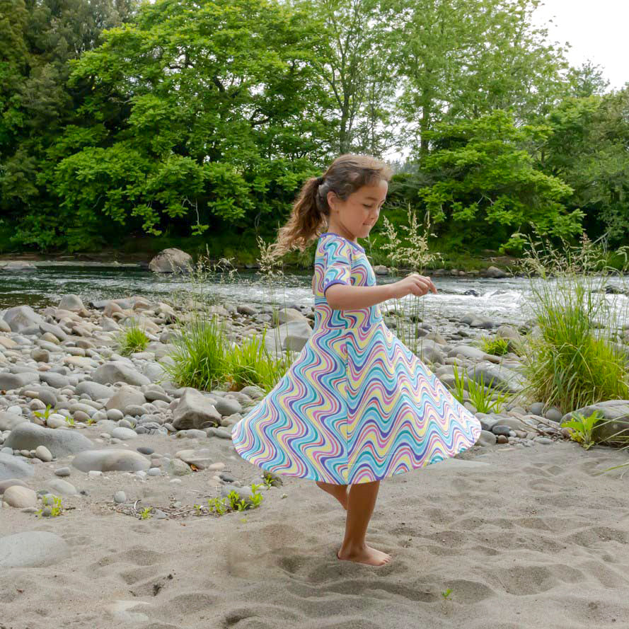 Rainbow River | Rainbow Swirl | Twirl dress