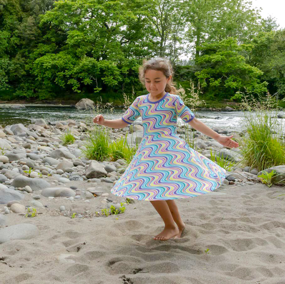 Rainbow River | Rainbow Swirl | Twirl dress