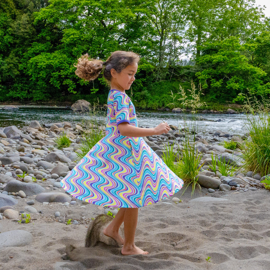 Rainbow River | Rainbow Swirl | Twirl dress