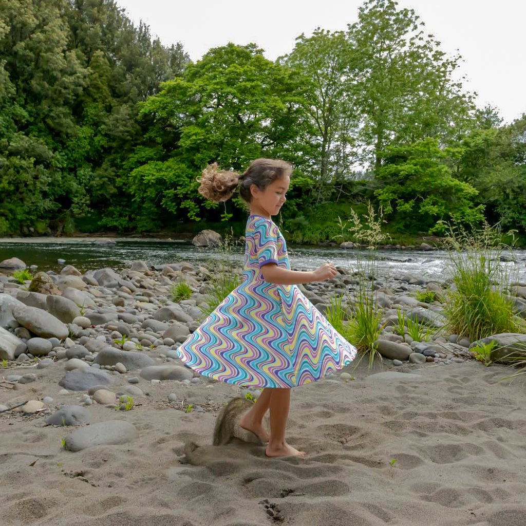 Rainbow River | Rainbow Swirl | Twirl dress