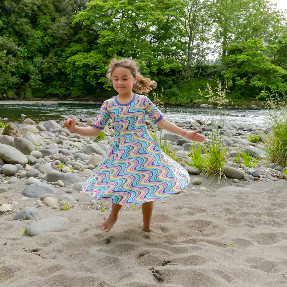 Rainbow River | Rainbow Swirl | Twirl dress
