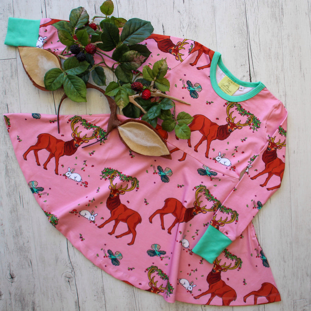 Cedar in the Berry Bush | Twirl dress long sleeve