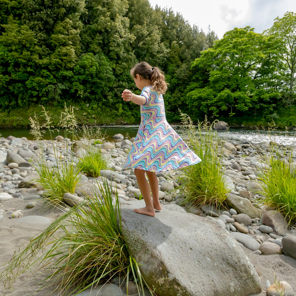 Rainbow River | Rainbow Swirl | Twirl dress