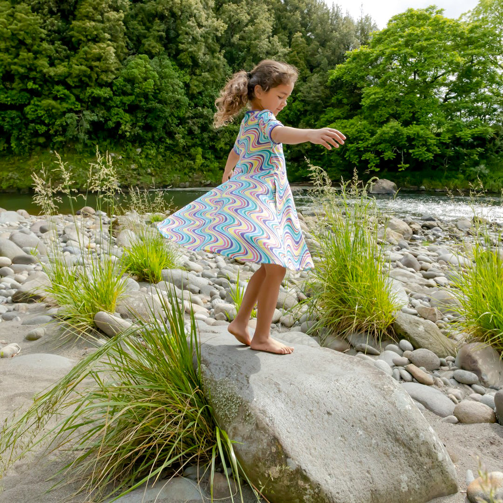Rainbow River | Rainbow Swirl | Twirl dress