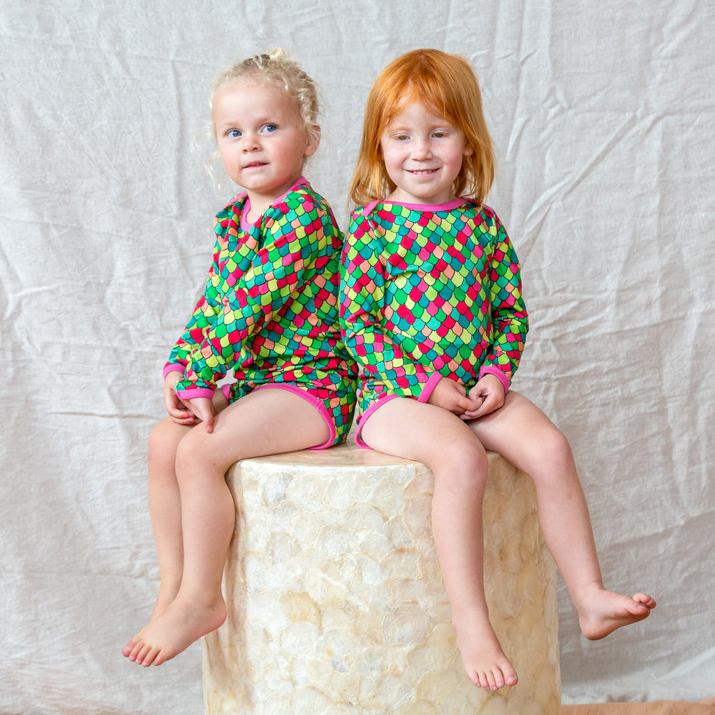Rainbow Scales - Pink Cosmos | Onesie body suit