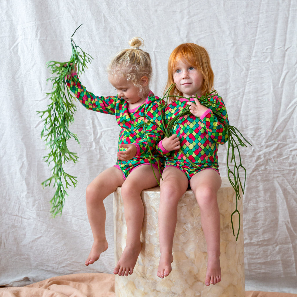 Rainbow Scales - Pink Cosmos | Onesie body suit