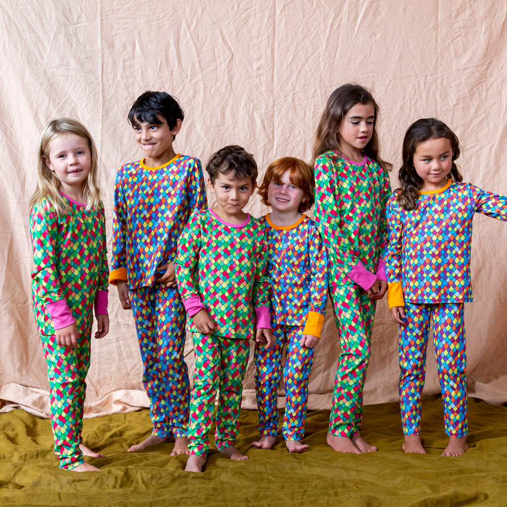 Rainbow scales - Pink Cosmos || Leggings